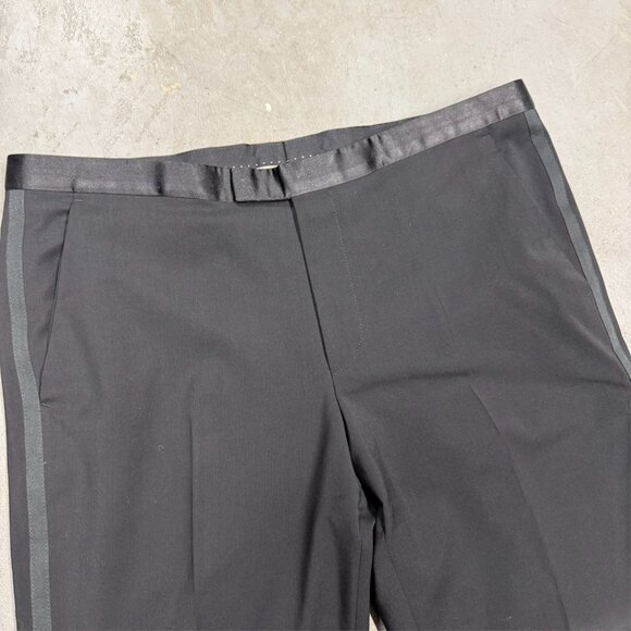 Hugo Boss Tuxedo "The Stars/Glamour" Black Satin Lapel Wool 2pc 42L 38x34 - Picture 11 of 13